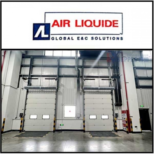 液化空气安装的西朗品牌工业提升门